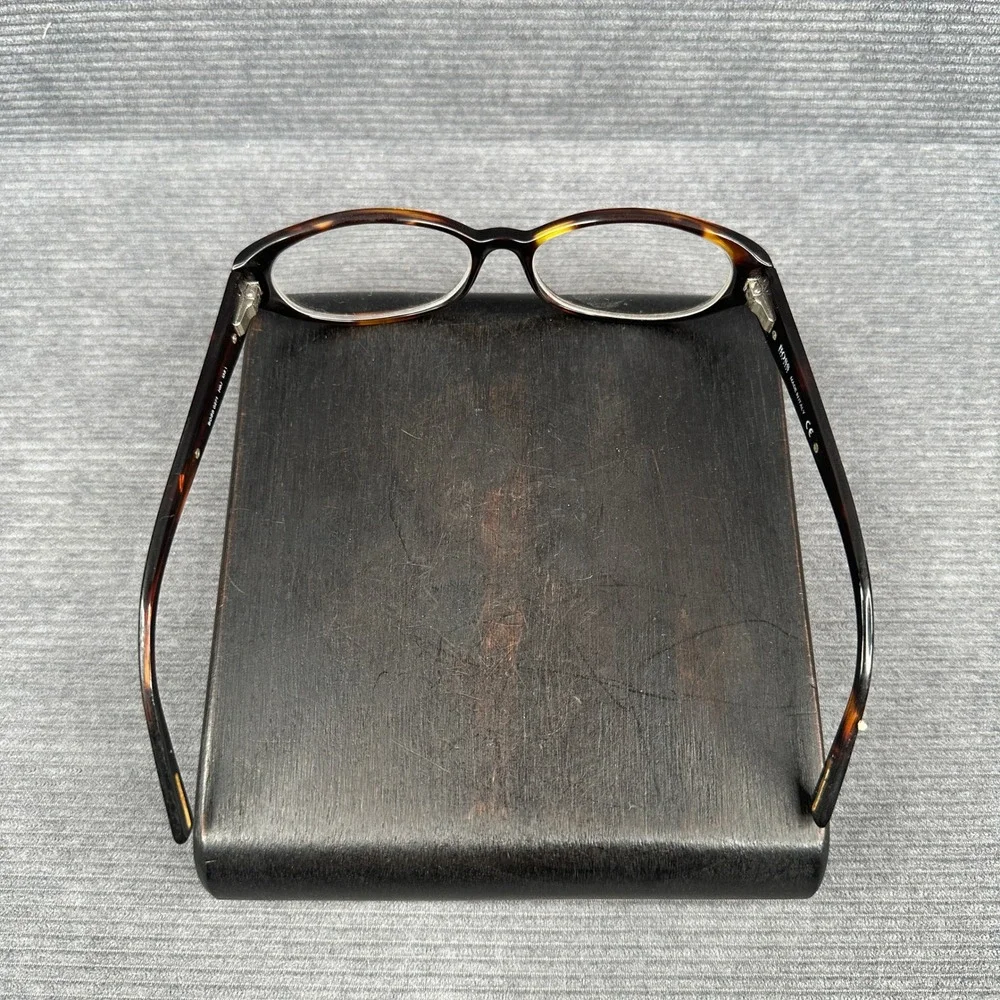 Hugo Boss 0271 H9J Tortoise Oval Eyeglasses Frames Italy 135 Y2k